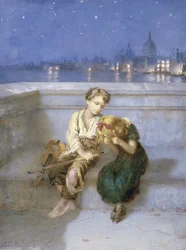 Auf der Waterloo Bridge, London